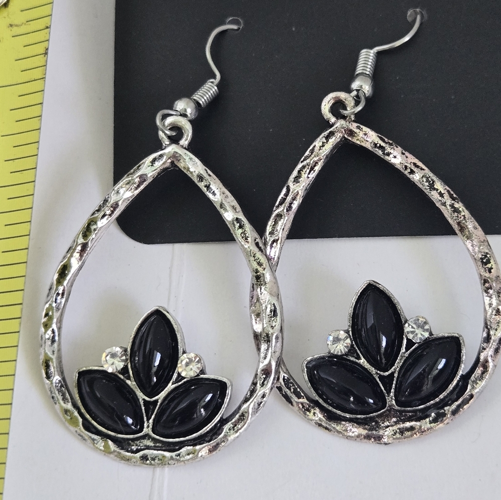 3 NEW Paparazzi jewelry long necklace earrings dangly silver tone festival - Picture 5 of 12